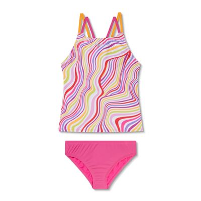 Speedo Girl's Swimsuit Two Piece Tankini Thin Strap
