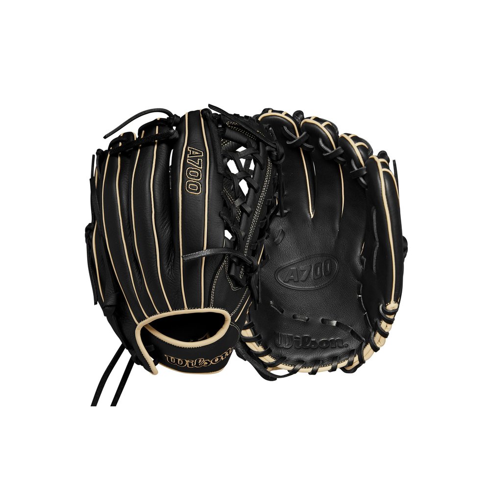 Wilson 2024 A700 12" Baseball Pitcher's Glove - Black/Blonde, Left Hand Throw