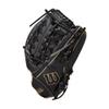 Wilson 2024 A700 12" Baseball Pitcher's Glove - Black/Blonde, Left Hand Throw view 4
