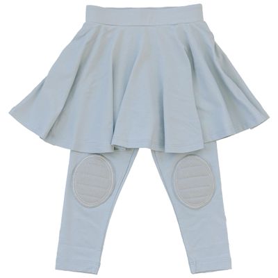 Zenulove Viscose Girls' Leggings with Skirt and Knee Pads, Toddler Leggings 2t - 5t (US, Age 2 Years, Gray)