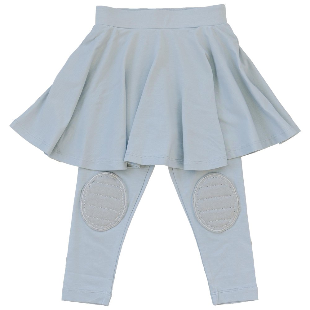 Zenulove Viscose Girls' Leggings with Skirt and Knee Pads, Toddler Leggings 2t - 5t (US, Age 2 Years, Gray)