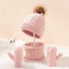 Winter Kids Hat Scarf Glove Set Knit Fleece Lined Neck Warmer Mittens for Toddler Boys Girls Scarf Gloves (C, One Size) view 3