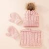 Winter Kids Hat Scarf Glove Set Knit Fleece Lined Neck Warmer Mittens for Toddler Boys Girls Scarf Gloves (C, One Size) view 4