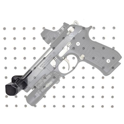 Universal Pistol/Handgun Mount - Pegboard/Skadis/Metal Pegboard/etc. | Handgun Holder Storage Rack (Vertical, Skadis, Black)