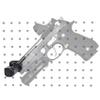 Universal Pistol/Handgun Mount - Pegboard/Skadis/Metal Pegboard/etc. | Handgun Holder Storage Rack (Horizontal Left, Skadis, Black) view 1
