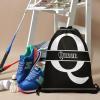 CUXWEOT Letter Q Drawstring Sackpack Gym Yoga Sport Backpack Bag Waterproof Storage Bags for Women Men view 4