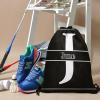 CUXWEOT Letter J Drawstring Sackpack Gym Yoga Sport Backpack Bag Waterproof Storage Bags for Women Men view 4