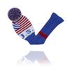 LeFeng 3Pcs Golf Club Covers Set 1-3-5 Knitted Golf Club Covers for 460cc Driver Fairway Woods and Hybrid with Cute Pom Pom and Number Tag (American Flag) view 3