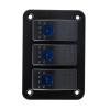 3 Gang Toggle Rocker Switch Panel with LED Light for RV Car Marine Boat - Waterproof Easy to Install - Suitable for 12V 24V Systems view 4