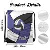 CUXWEOT Volleyball Lavender Drawstring Sackpack Gym Yoga Sport Backpack Bag Waterproof Storage Bags for Women Men view 2