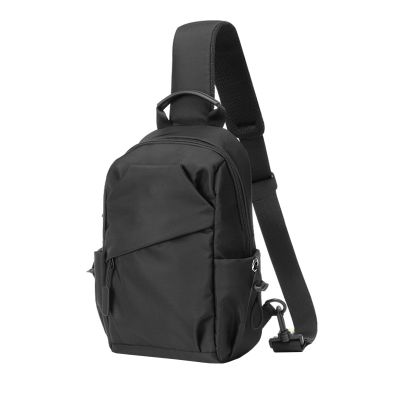 Aliuciku Men Bag Handbag Cross Shoulder Oxford Nylon Fabric Business Casual Fashion Chest Bags (Color : Black)