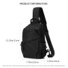 Aliuciku Men Bag Handbag Cross Shoulder Oxford Nylon Fabric Business Casual Fashion Chest Bags (Color : Black) view 2