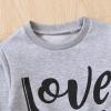 Toddler Boys Girls Long Sleeve Letter Printed T Shirt Pullover Tops 4t Fall Outfits Girls (Grey, 2-3 Years) view 4