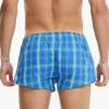 Men's Woven Boxers Underwear Moisture Wicking Boxer Briefs with Relaxed Fit, Comfortable Cotton Shorts (Blue,Large) view 3