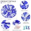 4Pcs Upgraded 12inch Metallic Cheerleading Pom Poms, HOLENGS Cheerleader Pompoms Cheer Poms for Kids Adults, Cheering Squad Pompoms for School Sports Games Dance Party (Blue and White) view 3