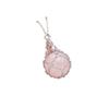 HXSCOO Silver/Gold Color Crystal Holder Cage Necklace Crystal Net Metal Necklace Stone Holder Necklace Chain Necklaces Jewelry Gift (Color : Silver-M-no Stone) view 1
