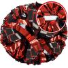 4Pcs Upgraded 12inch Metallic Cheerleading Pom Poms, HOLENGS Cheerleader Pompoms Cheer Poms for Kids Adults, Cheering Squad Pompoms for School Sports Games Dance Party (Black and Red) view 2