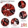 4Pcs Upgraded 12inch Metallic Cheerleading Pom Poms, HOLENGS Cheerleader Pompoms Cheer Poms for Kids Adults, Cheering Squad Pompoms for School Sports Games Dance Party (Black and Red) view 3