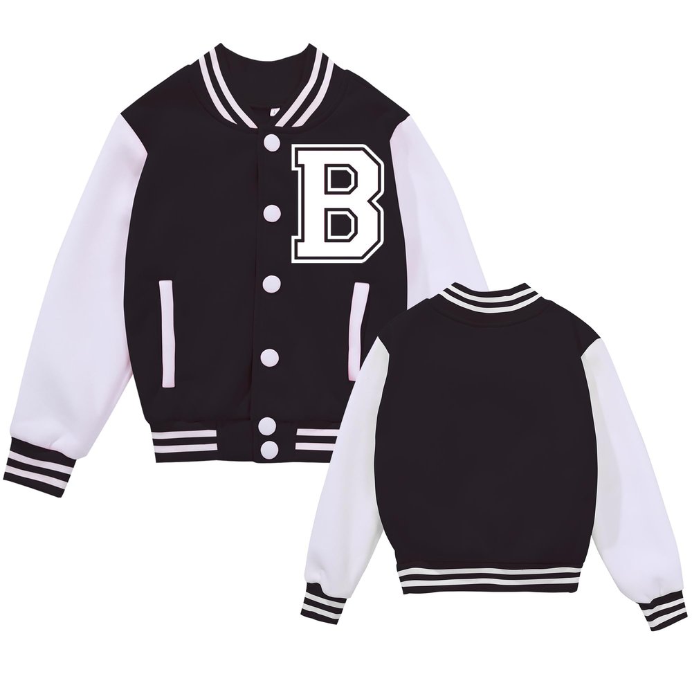 NICNZQI Kids Varsity Jacket Boys Bomber Jacket Baseball Jacket for Girls with Pocket Coat