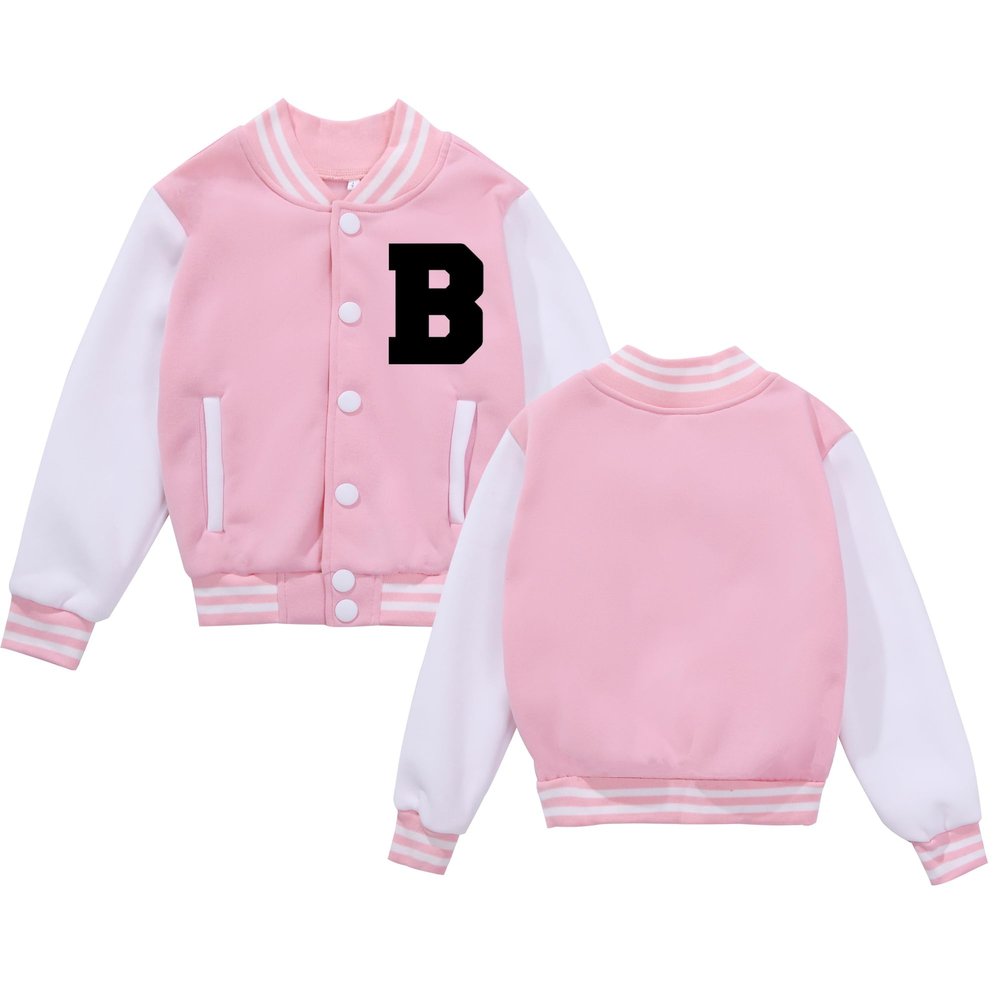 NICNZQI Kids Varsity Jacket Boys Bomber Jacket Baseball Jacket for Girls with Pocket Coat