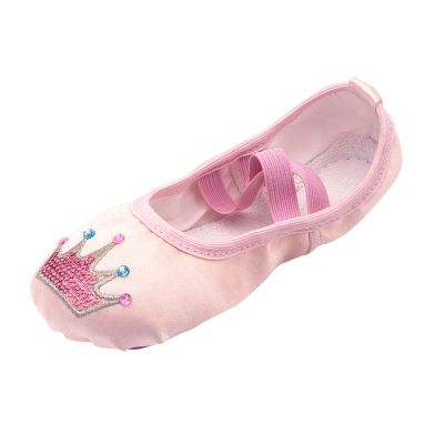 Ballet Shoes for Girls,Soft Leather Ballet Slippers No-Tie Warm Dance Yoga Practice (Rose Gold-b, 13.5 Little Child)