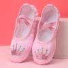 Ballet Shoes for Girls,Soft Leather Ballet Slippers No-Tie Warm Dance Yoga Practice Shoes (Pink-b, 12.5 Little Child) view 4