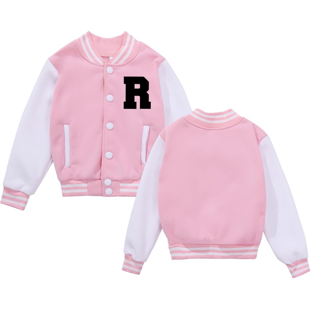 NICNZQI Kids Varsity Jacket Boys Bomber Jacket Baseball Jacket for Girls with Pocket Coat