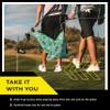 STICKIT Magnetic Golf Towel, Teal Tiki | Top-Tier Microfiber Golf Towel with Deep Waffle Pockets | Industrial Strength Magnet for Strong Hold to Golf Carts or Clubs view 3