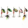 KTGCOZS Pack of 10 Fishing Spinnerbaits Spoon Lures Treble Hook Rooster Tail Assorted with Box view 3