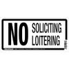 Hillman English White No Soliciting Sign 5 in. H x 10 in. W view 1