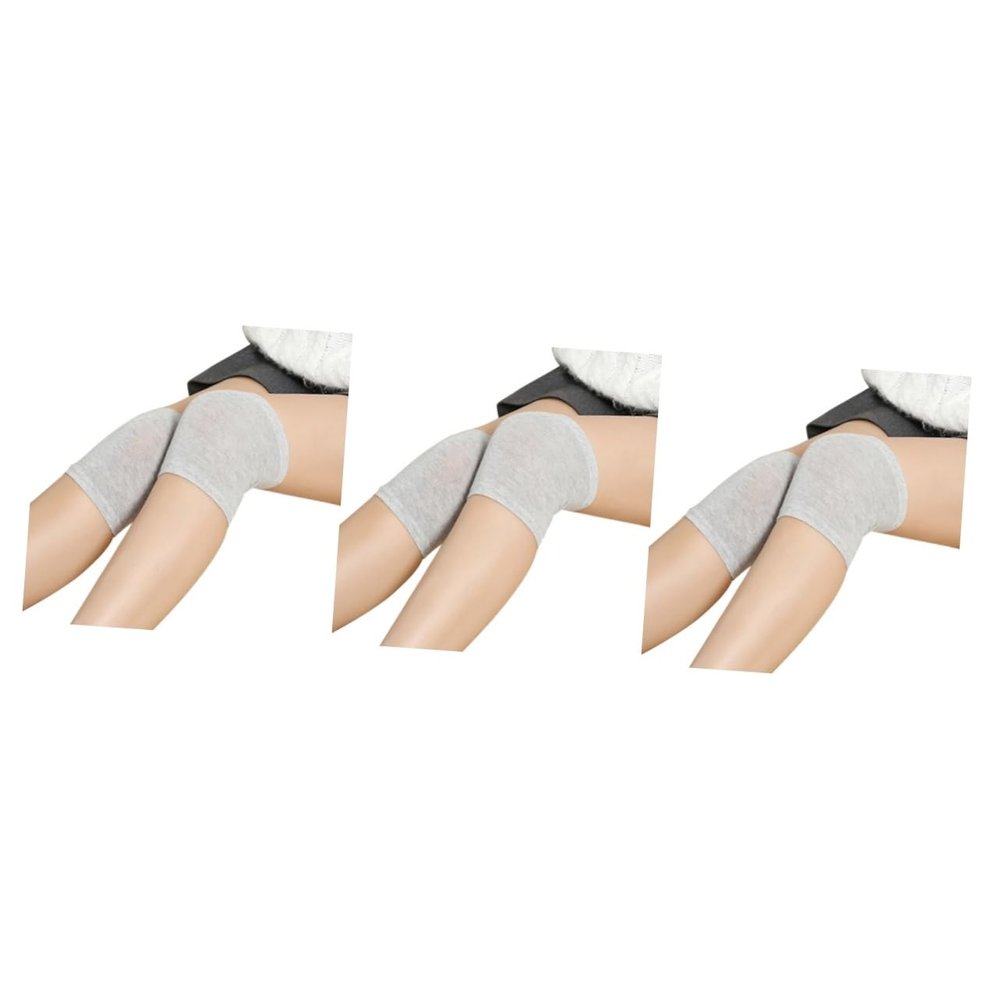 Healifty 3pcs Knee Support Sleeve for Running Hiking and Outdoor Sports Comfortable Grey Knee Warmer Protector for Adults and Boys and Girls Elastic Design for and Stability
