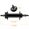 Tracer HU-SF-HB30R7+F-BK Fat Bike Hub Bicycle Wheel Part,Bike Fat Hub 3/8 x13G x 36H x 135mm x 176mm, Quick Release, 7-Speed Cassette Disc Brake Fat tire Bike Steel hubs view 2