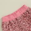 Qiylii Kids Baby Girl Velvet Bell-Bottoms Pants Fall Ruffle Flare Pant Trousers Leggings Toddler Clothes (US, Age, 4 Years, 5 Years, Sequin Pink) view 3