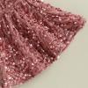 Qiylii Kids Baby Girl Velvet Bell-Bottoms Pants Fall Ruffle Flare Pant Trousers Leggings Toddler Clothes (US, Age, 4 Years, 5 Years, Sequin Pink) view 4