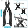 A AKRAF Bicycle Chain Repair Tool Kit with Bike Link Plier, Chain Breaker Splitter Tool, Chain Wear Indicator Checker, 3 Pairs Bicycle Missing Links, Chain Master Link Remover and Connector view 2
