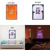 KCRasan LED Jersey Frame Display Case - Jersey case with led Lights - Large Lockable Frames Shadow Box with UV Protection for Baseball Basketball Football Soccer Hockey Sport Shirt, Black view 4