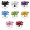 AKYLDI PU Leather Collar Gothic Chain Necklace Adjustable Punk Double Color Bell Choker Buckle Neck Accessories (Color : Pink) view 2