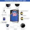 Jersey Frame Display Case, Large Lockable Shadow Box Sports Jersey Frame with 98% UV Protection Acrylic and 2 Hanger for Baseball Basketball Football Soccer Hockey Shirt,Uniform, Graduates Black view 2