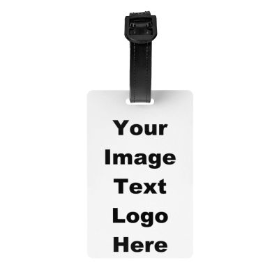 Personalized Custom Luggage Tag with Your Photo Text, Custom Travel Suitcases Labels Tags with Privacy Card and Durable Loop, PU Leather Baggage Tags