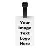 Personalized Custom Luggage Tag with Your Photo Text, Custom Travel Suitcases Labels Tags with Privacy Card and Durable Loop, PU Leather Baggage Tags view 1