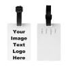 Personalized Custom Luggage Tag with Your Photo Text, Custom Travel Suitcases Labels Tags with Privacy Card and Durable Loop, PU Leather Baggage Tags view 2