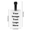Personalized Custom Luggage Tag with Your Photo Text, Custom Travel Suitcases Labels Tags with Privacy Card and Durable Loop, PU Leather Baggage Tags view 4