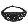 Dog Paw Print Fanny Pack for Women Men,Fashion Waist Pack Belt Bag Crossbody Bag for Traveling Casual Running Cycling view 2