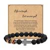 KORATER Get Well Soon Gifts for Men,Natural Healing Stone Inspirational Bracelets,Recovery Gifts After Surgery view 1