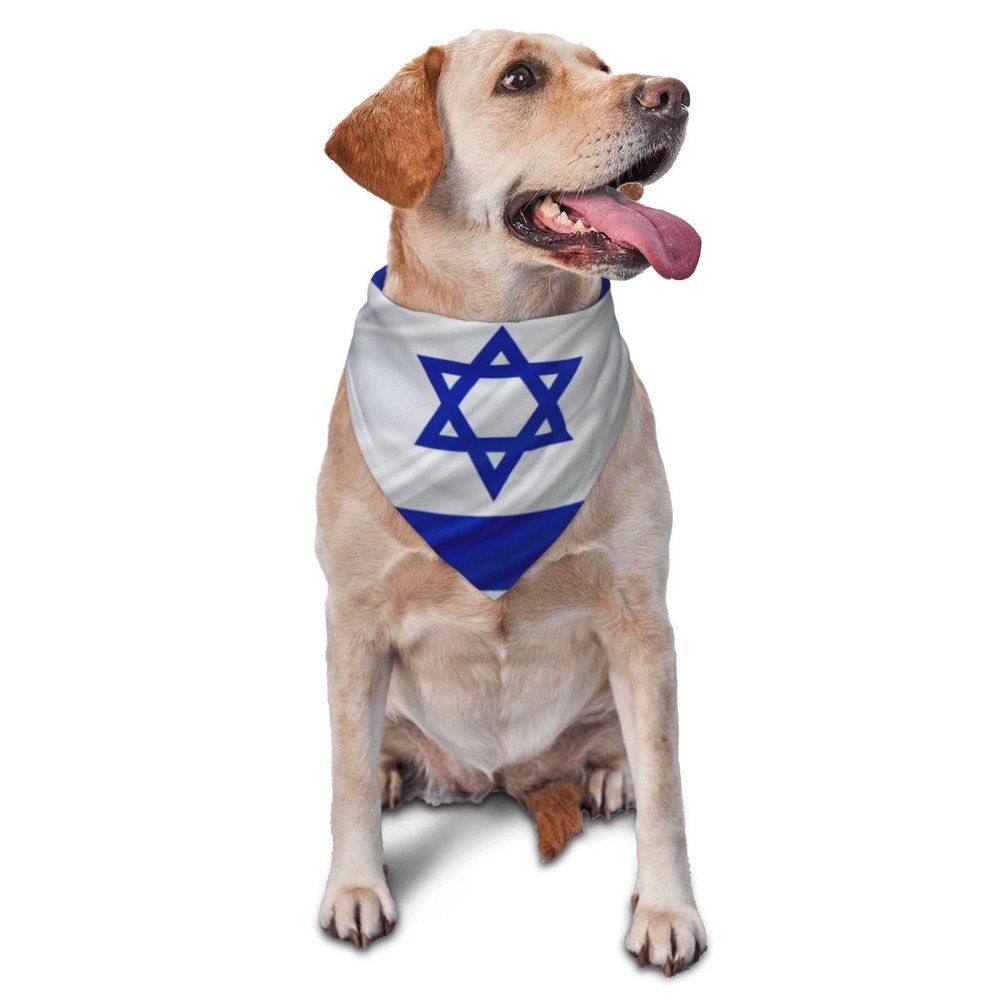 Israel Flag Dog Scarf Pet Bandana Cat Pet Bibs