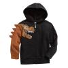 Toddler Boys Autumn And Winter 3d Dinosaur Print Long Sleeve Hooded Zip Jacket With Pockets Animal Pattern Jacket view 1