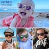 Hycredi Flexible Bendable Baby Polarized Sunglasses with Strap for Newborn Infant Boys Girls Age 0-18 Months-Brown/Orange Mirror view 3