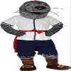 Sea Lion in White Shirt Mascot Costume Adult Size for Men & Women with Built-in Fan Inside the Head