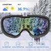 AVAWAY Ski Goggles Men, Youth-Snow Snowboard Goggle, Black Glasses for Women Anti Scratch Anti Fog 100% UV Protection view 4