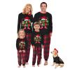 One opening Family Christmas Pjs Matching Sets Soft Couple Christams Pajamas Set Sleepwear Xmas Homewear Christmas Outfits (BlackV86,Men,S) view 2